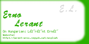 erno lerant business card